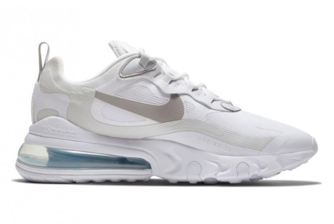 Shop Nike Air Max 270 React White/Light Smoke Grey-Pure Platinum CV1632-100 - Latest Release Sneakers