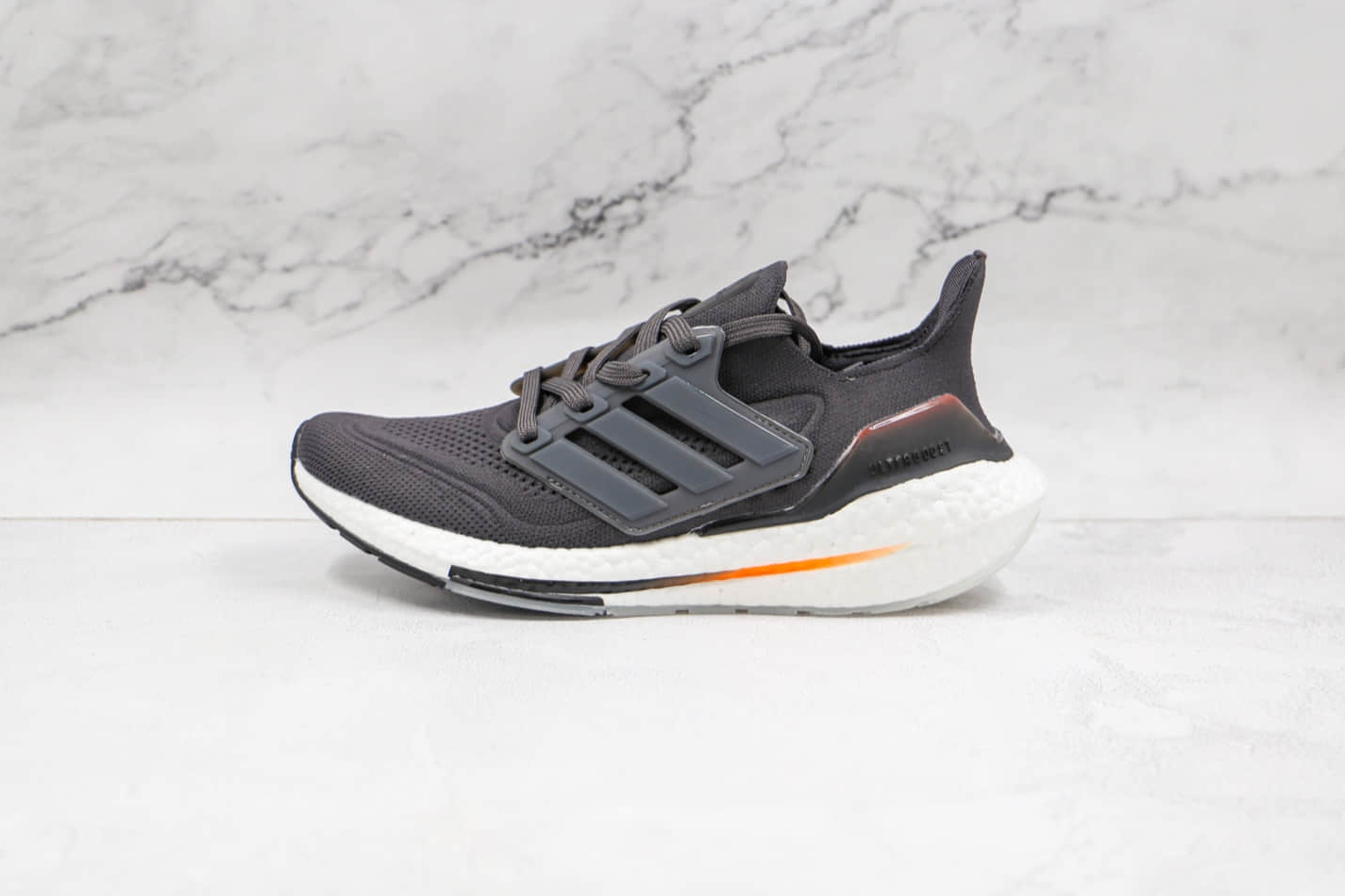 Adidas Ultra Boost 21 Core Black Cloud White Orange FZ2058 - Shop Now!