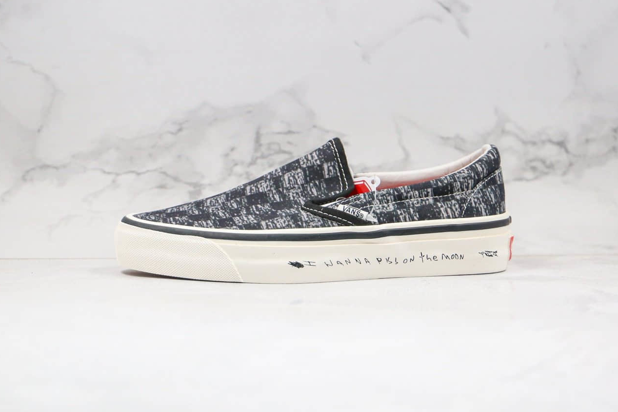 Vans Raised By Wolves x OG Classic Slip-On LX 'TV Static' - Limited Edition Slip-On Sneakers