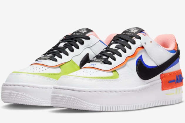 Nike Air Force 1 Shadow White/Black/Racer Blue-Atomic Green DV2186-100 | Shop Online for the Trendiest Sneakers