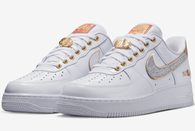 Nike Air Force 1 Low 'NOLA' White/Multi-Color-Metallic Gold-University Red - Exclusive Release