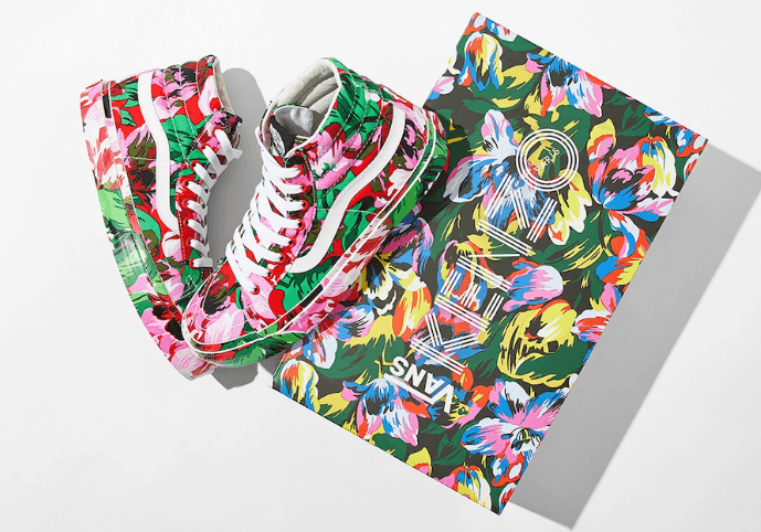 Vans Kenzo x OG SK8-HI LX 'Floral Red' VN0A4BVB02G - Premium Collaboration Sneakers