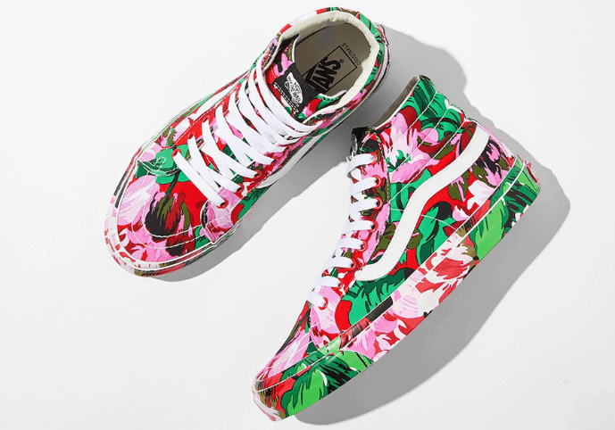 Vans Kenzo x OG SK8-HI LX 'Floral Red' VN0A4BVB02G - Premium Collaboration Sneakers